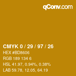 Color code: CMYK 0 / 29 / 97 / 26 | qconv.com
