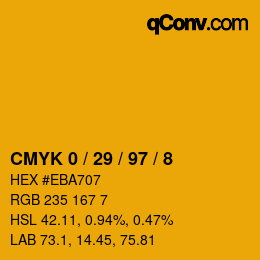 Color code: CMYK 0 / 29 / 97 / 8 | qconv.com