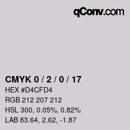 Color code: CMYK 0 / 2 / 0 / 17 | qconv.com