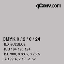 カラーコード: CMYK 0 / 2 / 0 / 24 | qconv.com