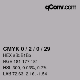 カラーコード: CMYK 0 / 2 / 0 / 29 | qconv.com