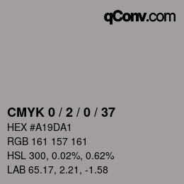 Color code: CMYK 0 / 2 / 0 / 37 | qconv.com