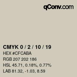 Color code: CMYK 0 / 2 / 10 / 19 | qconv.com