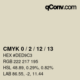 カラーコード: CMYK 0 / 2 / 12 / 13 | qconv.com