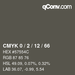 颜色代码: CMYK 0 / 2 / 12 / 66 | qconv.com