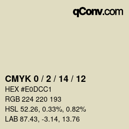 Color code: CMYK 0 / 2 / 14 / 12 | qconv.com