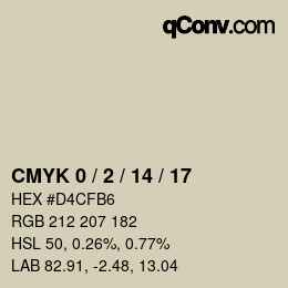 Color code: CMYK 0 / 2 / 14 / 17 | qconv.com