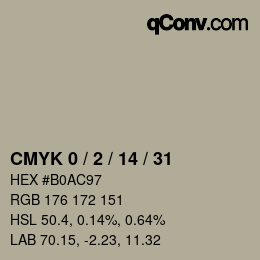 Color code: CMYK 0 / 2 / 14 / 31 | qconv.com