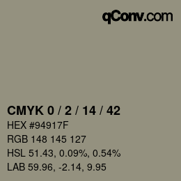 Color code: CMYK 0 / 2 / 14 / 42 | qconv.com