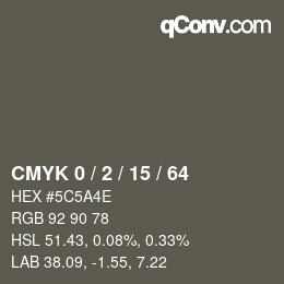 颜色代码: CMYK 0 / 2 / 15 / 64 | qconv.com