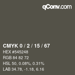 Color code: CMYK 0 / 2 / 15 / 67 | qconv.com