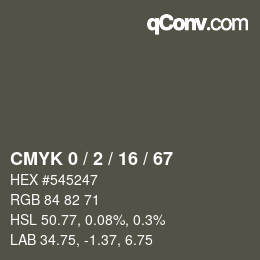 Color code: CMYK 0 / 2 / 16 / 67 | qconv.com