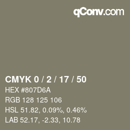 颜色代码: CMYK 0 / 2 / 17 / 50 | qconv.com