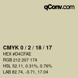 Color code: CMYK 0 / 2 / 18 / 17 | qconv.com