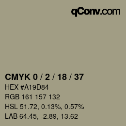 カラーコード: CMYK 0 / 2 / 18 / 37 | qconv.com