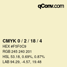 Color code: CMYK 0 / 2 / 18 / 4 | qconv.com