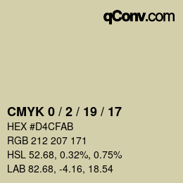 Color code: CMYK 0 / 2 / 19 / 17 | qconv.com