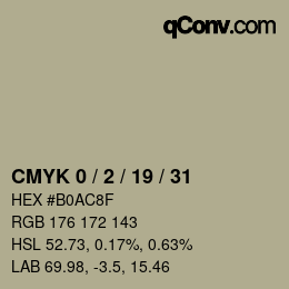 Código de color: CMYK 0 / 2 / 19 / 31 | qconv.com