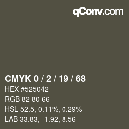 Color code: CMYK 0 / 2 / 19 / 68 | qconv.com