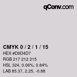 Color code: CMYK 0 / 2 / 1 / 15 | qconv.com