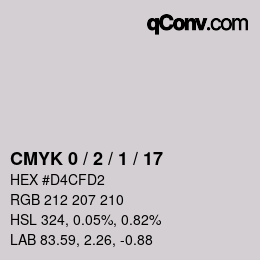 Color code: CMYK 0 / 2 / 1 / 17 | qconv.com