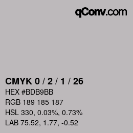 Color code: CMYK 0 / 2 / 1 / 26 | qconv.com