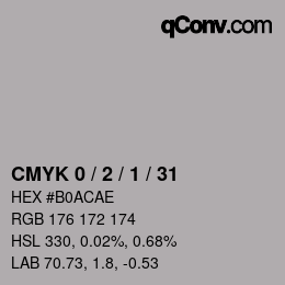 Color code: CMYK 0 / 2 / 1 / 31 | qconv.com