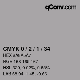 颜色代码: CMYK 0 / 2 / 1 / 34 | qconv.com