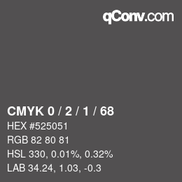 Color code: CMYK 0 / 2 / 1 / 68 | qconv.com