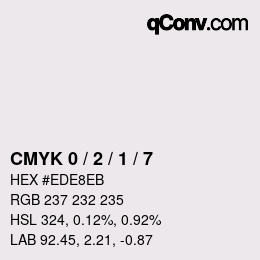 Código de color: CMYK 0 / 2 / 1 / 7 | qconv.com