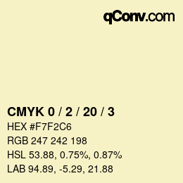 Color code: CMYK 0 / 2 / 20 / 3 | qconv.com