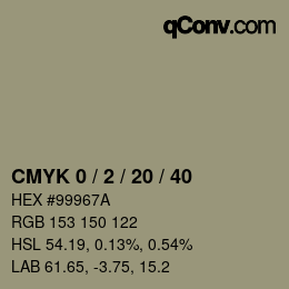 カラーコード: CMYK 0 / 2 / 20 / 40 | qconv.com