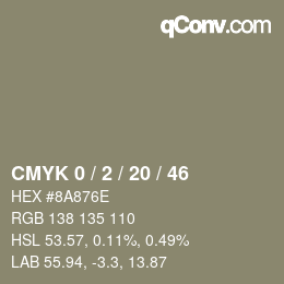 Color code: CMYK 0 / 2 / 20 / 46 | qconv.com
