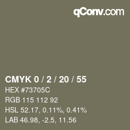 Color code: CMYK 0 / 2 / 20 / 55 | qconv.com