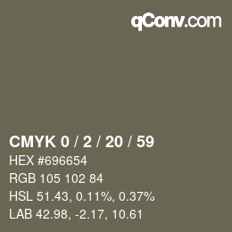 Color code: CMYK 0 / 2 / 20 / 59 | qconv.com