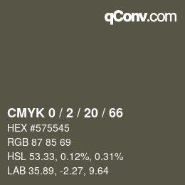 Color code: CMYK 0 / 2 / 20 / 66 | qconv.com