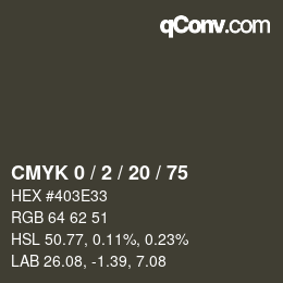 Color code: CMYK 0 / 2 / 20 / 75 | qconv.com