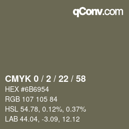 Color code: CMYK 0 / 2 / 22 / 58 | qconv.com