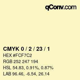 Color code: CMYK 0 / 2 / 23 / 1 | qconv.com