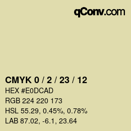 カラーコード: CMYK 0 / 2 / 23 / 12 | qconv.com