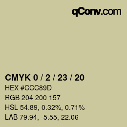 颜色代码: CMYK 0 / 2 / 23 / 20 | qconv.com
