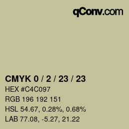 Color code: CMYK 0 / 2 / 23 / 23 | qconv.com