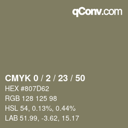颜色代码: CMYK 0 / 2 / 23 / 50 | qconv.com