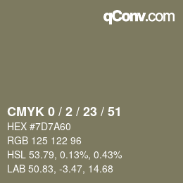 Color code: CMYK 0 / 2 / 23 / 51 | qconv.com