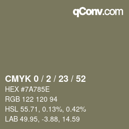 Color code: CMYK 0 / 2 / 23 / 52 | qconv.com