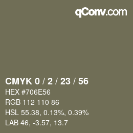 Color code: CMYK 0 / 2 / 23 / 56 | qconv.com