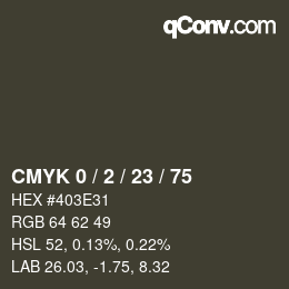 Color code: CMYK 0 / 2 / 23 / 75 | qconv.com