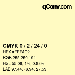 Color code: CMYK 0 / 2 / 24 / 0 | qconv.com