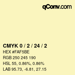 Color code: CMYK 0 / 2 / 24 / 2 | qconv.com