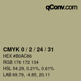 カラーコード: CMYK 0 / 2 / 24 / 31 | qconv.com